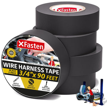 3/4-Inch Wire Harness Tape for Automotive Use - Noise Dampening, High Temp & Self-Adhesive Felt Tape